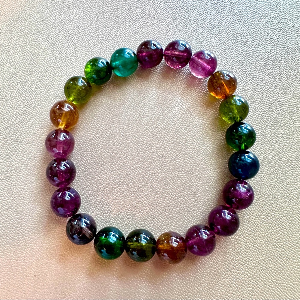 9mm CLEAR Natural Dark Tourmaline